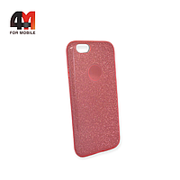 Чехол Iphone 6/6S силиконовый с блестками, розового цвета
