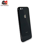 Чехол Iphone 6/6S силиконовый, глянцевый с логотипом, черного цвета, Hicool