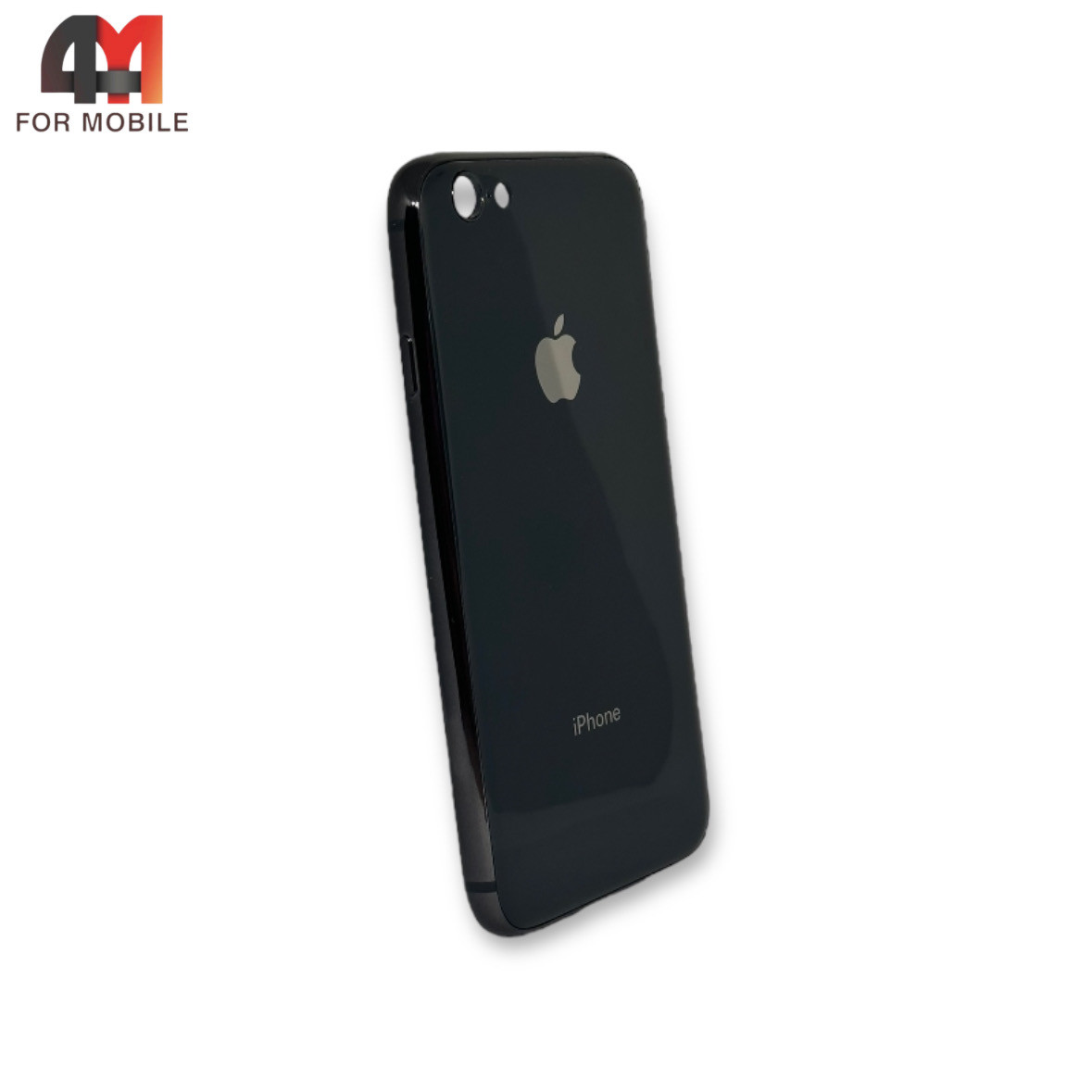 Чехол Iphone 6/6S силиконовый, глянцевый с логотипом, черного цвета, Hicool - фото 1 - id-p226618457