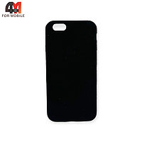 Чехол Iphone 6/6S пластиковый, Alcantara, черного цвета