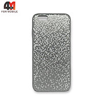 Чехол Iphone 6/6S пластиковый, мозаика, серебристого цвета