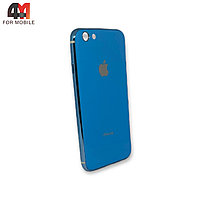 Чехол Iphone 6/6S силиконовый, глянцевый с логотипом, голубого цвета, Hicool