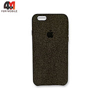 Чехол Iphone 6/6S пластиковый, тканевый, коричневого цвета