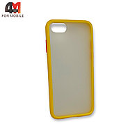 Чехол Iphone 7/8/SE 2020/SE 2022 пластиковый с усиленной рамкой, желтого цвета
