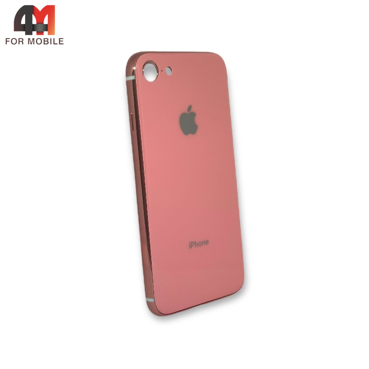 Чехол Iphone 7/8/SE 2020/SE 2022 силиконовый, глянцевый с логотипом, розового цвета, Hicool - фото 1 - id-p226617216