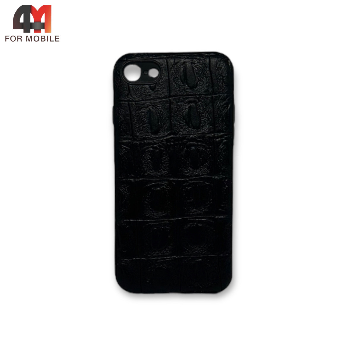 Чехол Iphone 7/8/SE 2020/SE 2022 силиконовый, рептилия, черного цвета - фото 1 - id-p226621400