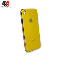 Чехол Iphone 7/8/SE 2020/SE 2022 силиконовый, глянцевый с логотипом, желтого цвета, Hicool