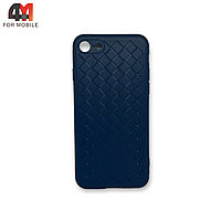 Чехол Iphone 7/8/SE 2020/SE 2022 силиконовый с переплетом, синего цвета