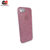 Чехол Iphone 7/8/SE 2020/SE 2022 силиконовый с блестками, розового цвета