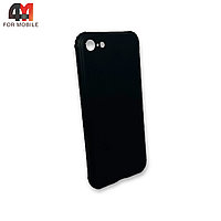 Чехол Iphone 7/8/SE 2020/SE 2022 силиконовый с усиленными углами, черного цвета