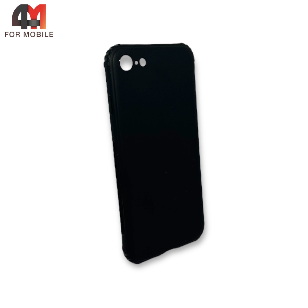 Чехол Iphone 7/8/SE 2020/SE 2022 силиконовый с усиленными углами, черного цвета - фото 1 - id-p226622198