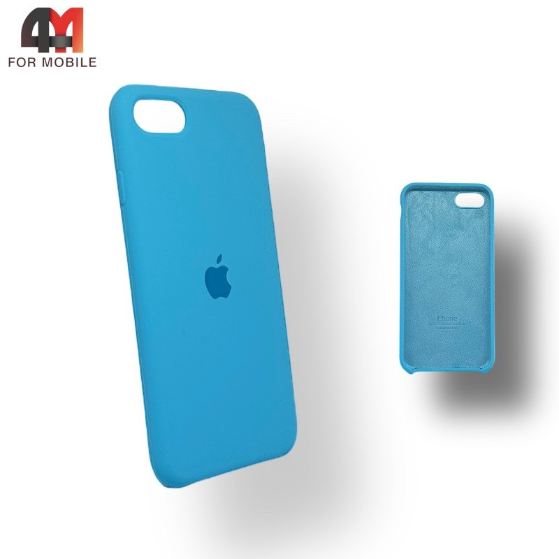 Чехол Iphone 7/8/SE 2020/SE 2022 Silicone Case, 16 голубого цвета - фото 1 - id-p226618163