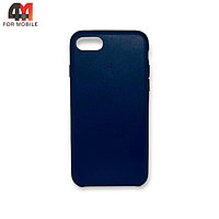 Чехол Iphone 7/8/SE 2020/SE 2022 пластиковый, Leather Case, синего цвета