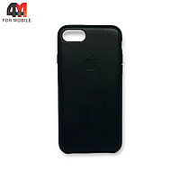 Чехол Iphone 7/8/SE 2020/SE 2022 пластиковый, Leather Case, черного цвета