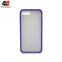 Чехол Iphone 7 Plus/8 Plus пластиковый с усиленной рамкой, фиолетового цвета