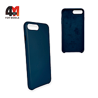 Чехол Iphone 7 Plus/8 Plus пластиковый, Leather Case, синего цвета