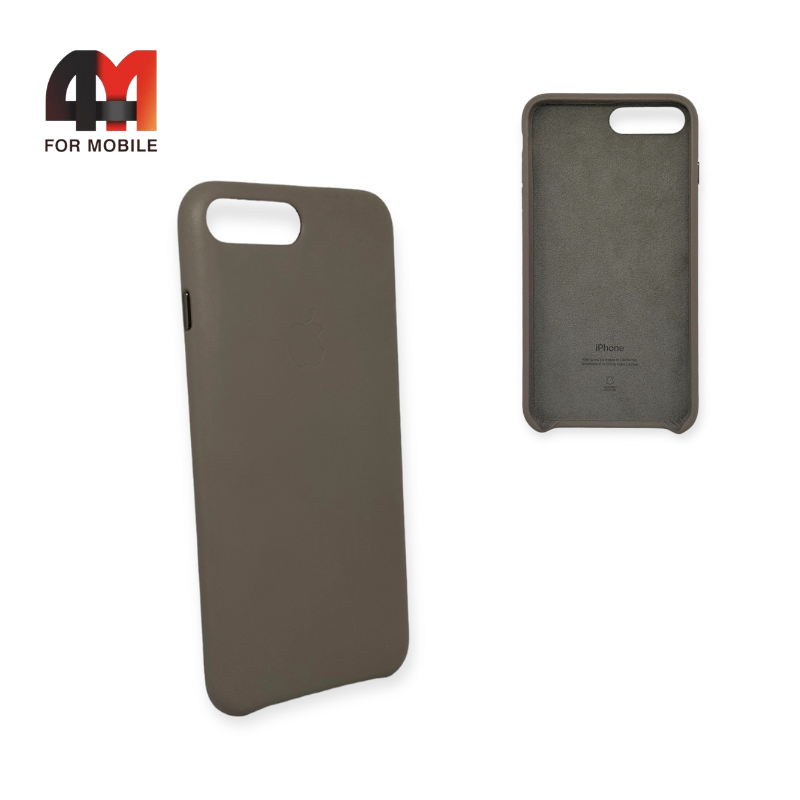 Чехол Iphone 7 Plus/8 Plus пластиковый, Leather Case, бежевого цвета - фото 1 - id-p226620605