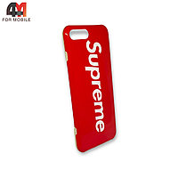 Чехол Iphone 7 Plus/8 Plus силиконовый c рисунком, Supreme, красного цвета