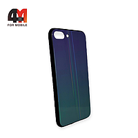 Чехол Iphone 7 Plus/8 Plus пластиковый, хамелеон, синего цвета