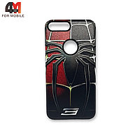 Чехол Iphone 7 Plus/8 Plus силиконовый, противоударный с рисунком, паук, красного цвета