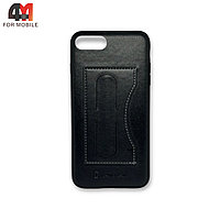 Чехол Iphone 7 Plus/8 Plus силиконовый с подставкой, черного цвета, Kanjian