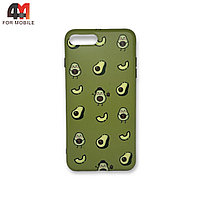 Чехол Iphone 7 Plus/8 Plus силиконовый с рисунком, авокадо, зеленого цвета