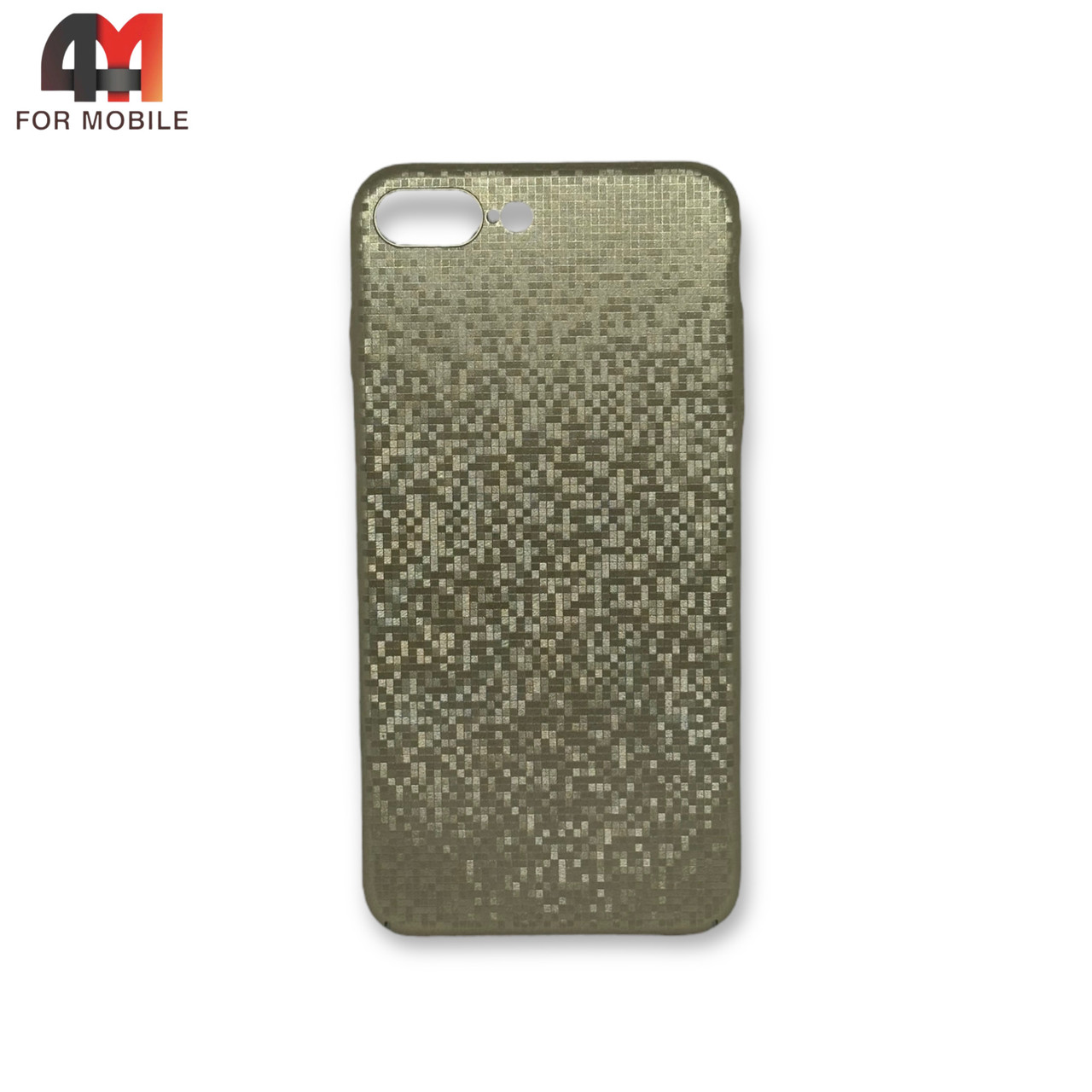 Чехол Iphone 7 Plus/8 Plus пластиковый, мозаика, золотого цвета - фото 1 - id-p226623272