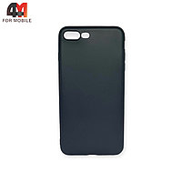 Чехол Iphone 7 Plus/8 Plus силиконовый, матовый, черного цвета