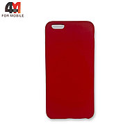 Чехол Iphone 6 Plus/6S Plus силиконовый, матовый, красного цвета