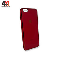Чехол Iphone 6 Plus/6S Plus силиконовый, глянцевый с логотипом, красного цвета