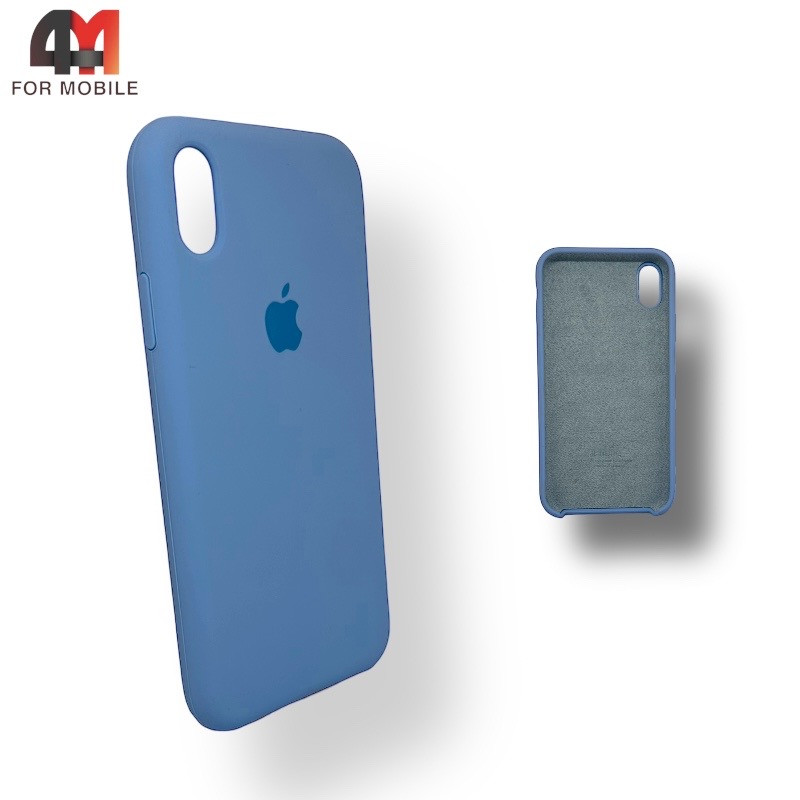 Чехол Iphone X/Xs Silicone Case, 24 джинсового цвета - фото 1 - id-p226624167