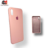 Чехол Iphone X/Xs Silicone Case, 12 персикового цвета