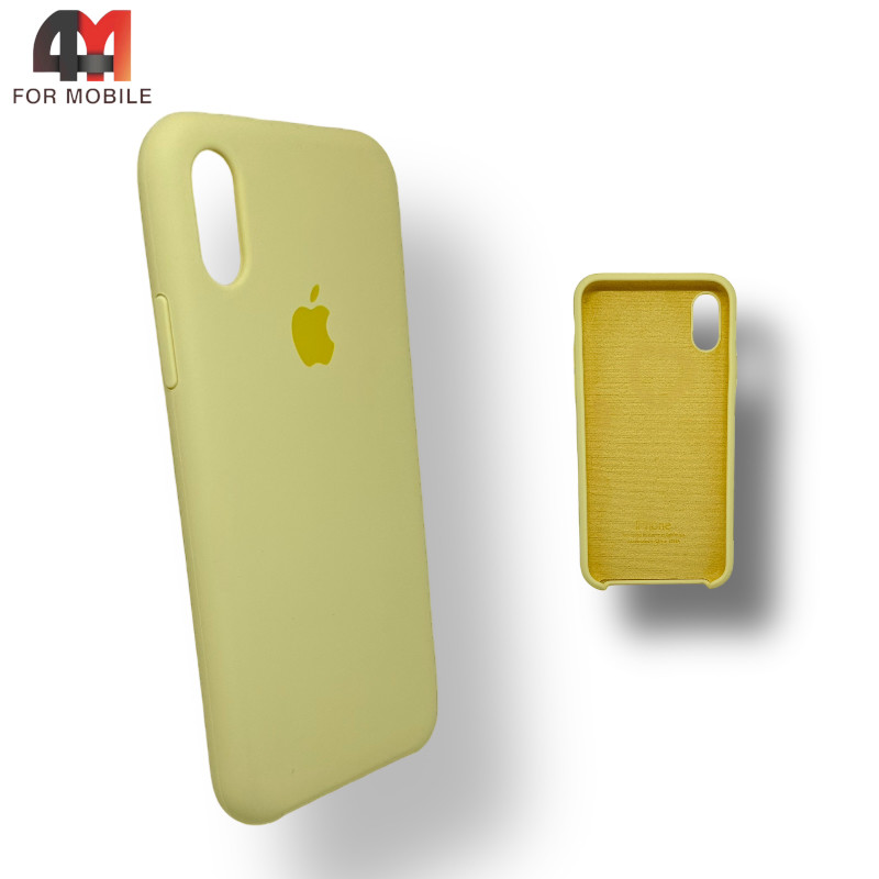 Чехол Iphone X/Xs Silicone Case, 51 ванильного цвета - фото 1 - id-p226624172
