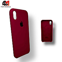 Чехол Iphone X/Xs Silicone Case, 52 бордового цвета