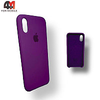 Чехол Iphone X/Xs Silicone Case, 45 баклажанового цвета