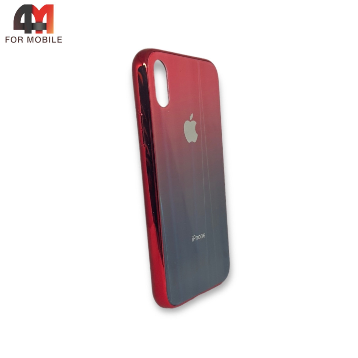 Чехол Iphone X/Xs пластиковый, хамелеон, красного цвета - фото 1 - id-p226619799