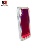 Чехол Iphone X/Xs силиконовый, песочек, фиолетового цвета