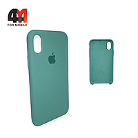 Чехол Iphone X/Xs Silicone Case, 21 лазурного цвета