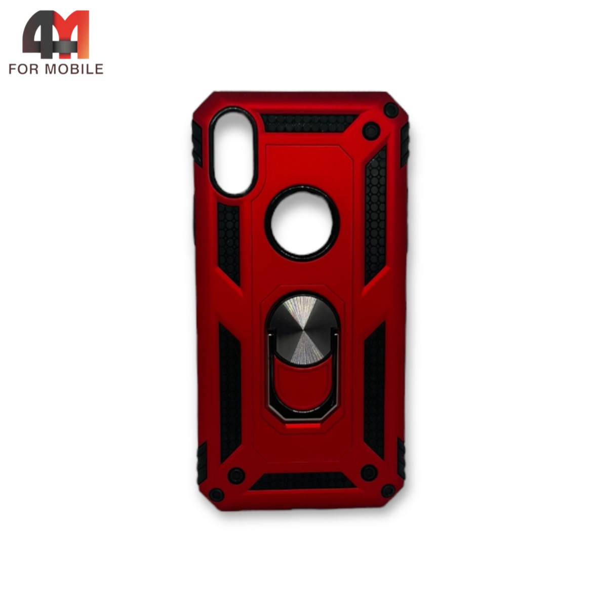 Чехол Iphone X/Xs пластиковый, противоударный, красного цвета, Case - фото 1 - id-p226624222