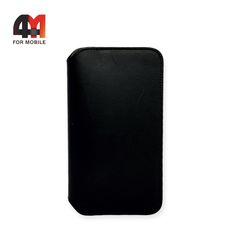 Чехол книга Iphone X/Xs Leather Folio, черного цвета - фото 1 - id-p226624350
