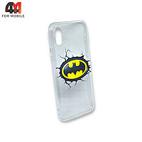 Чехол Iphone X/Xs силиконовый с рисунком, Бэтмен