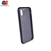 Чехол Iphone X/Xs пластиковый, Clear Case, черного цвета