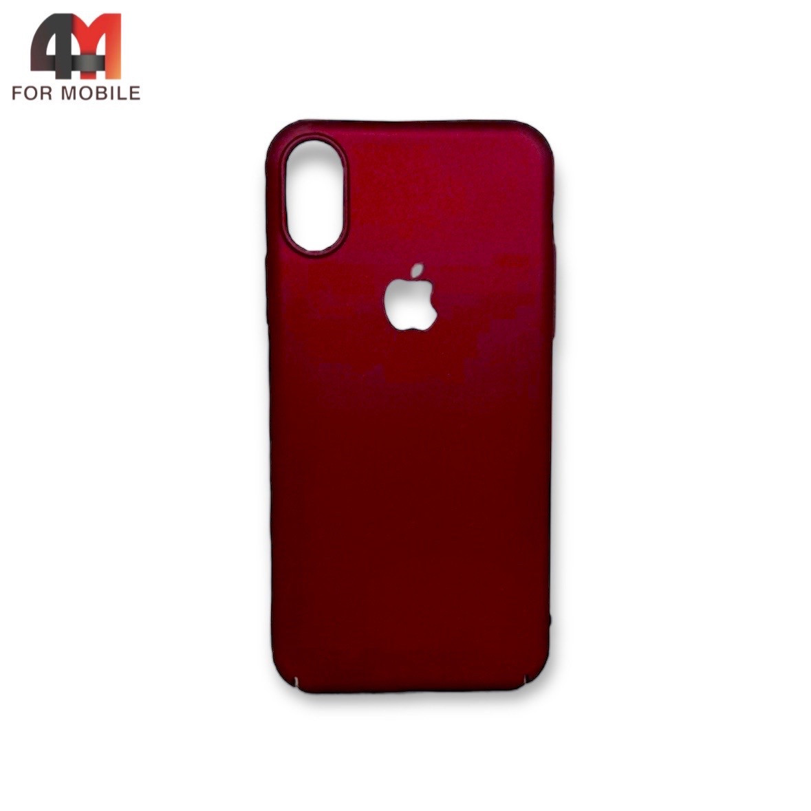 Чехол Iphone X/Xs пластик, матовый, красного цвета - фото 1 - id-p226624154