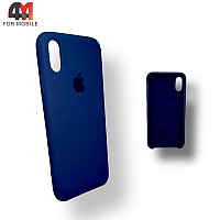 Чехол Iphone X/Xs Silicone Case, 63 черничного цвета