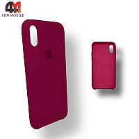 Чехол Iphone X/Xs Silicone Case, 54 цвет фуксии