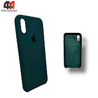 Чехол Iphone X/Xs Silicone Case, 49 темно-бирюзового цвета
