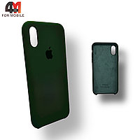 Чехол Iphone X/Xs Silicone Case, 64 темно-елового цвета