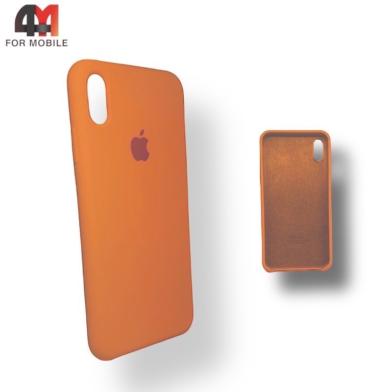 Чехол Iphone X/Xs Silicone Case, 42 светло-оранжевого цвета - фото 1 - id-p226620524