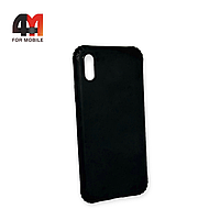Чехол Iphone X/Xs силиконовый с усиленными углами, черного цвета