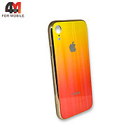 Чехол Iphone XR пластиковый, хамелеон, оранжевого цвета